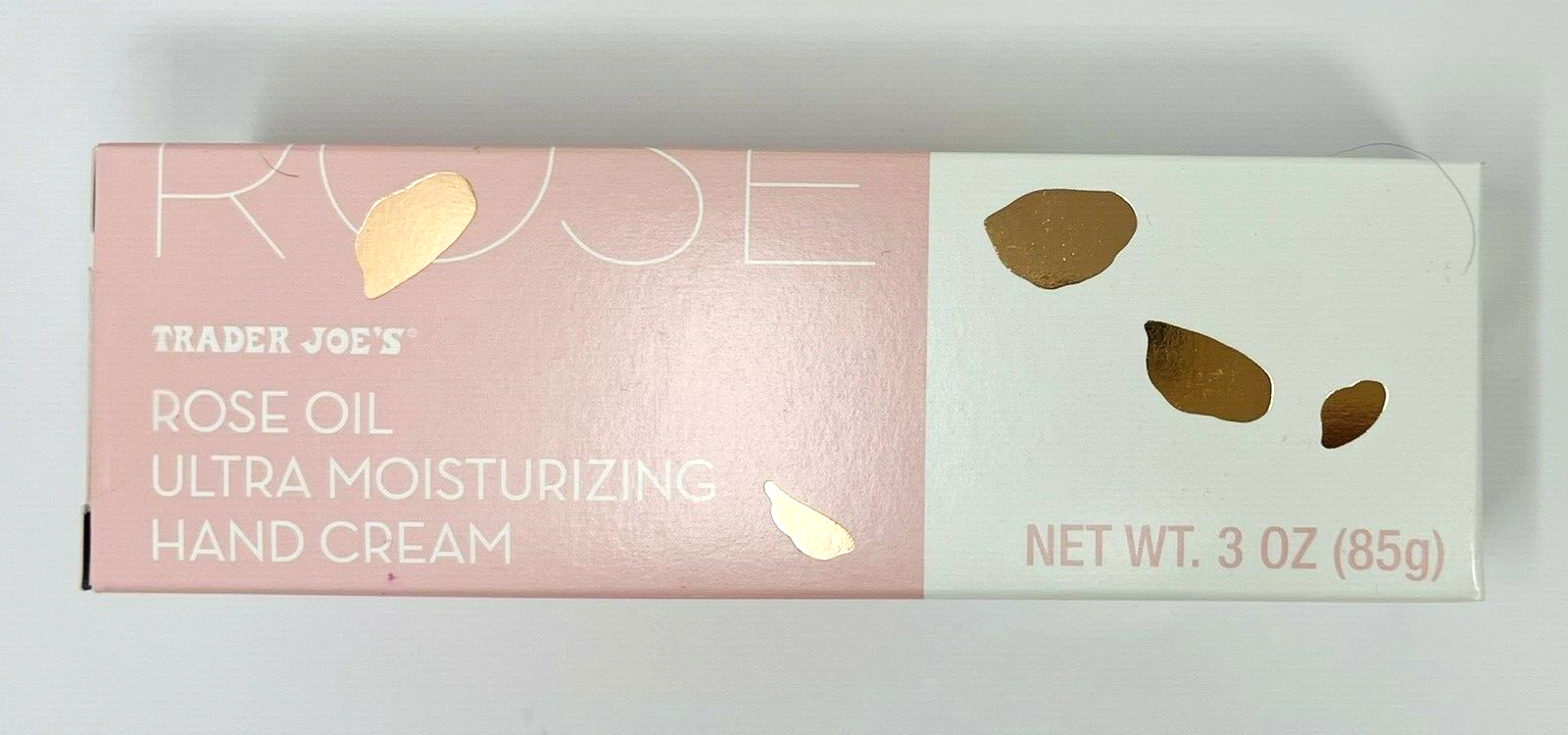 ⭐⭐⭐⭐ Trader Joe's Moisturizing Hand Cream Rose Oil Full Size 3 ozTube