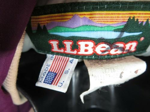 Vtg Made in USA LL Bean Down Women’s Puffer Coat Penobscot Parka Blue Large - Picture 5 of 8