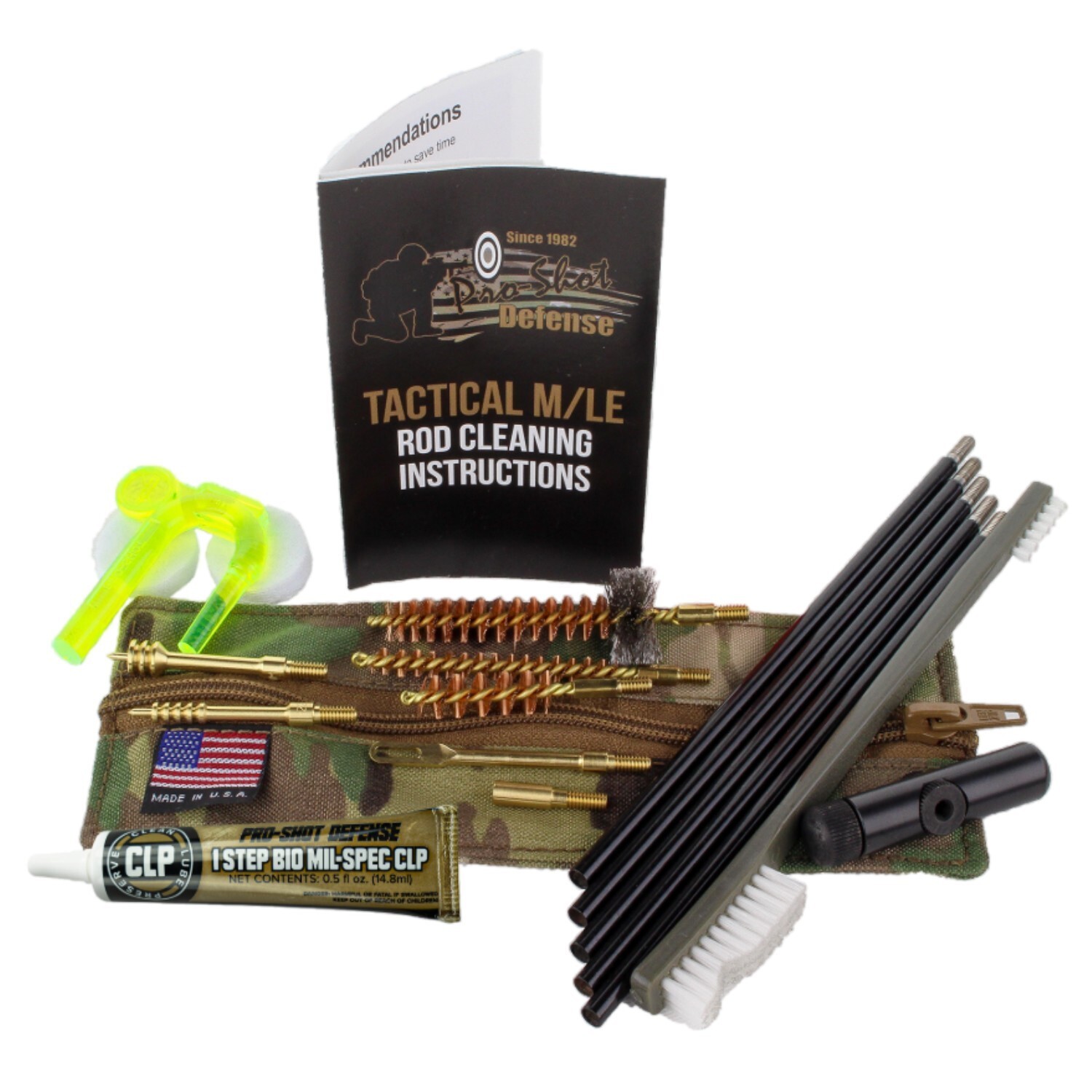 Pro-Shot Ruck Rod Cleaning Kit Multi-Caliber, Rifle & Pistol #RUCK-MC-5.56/9MM