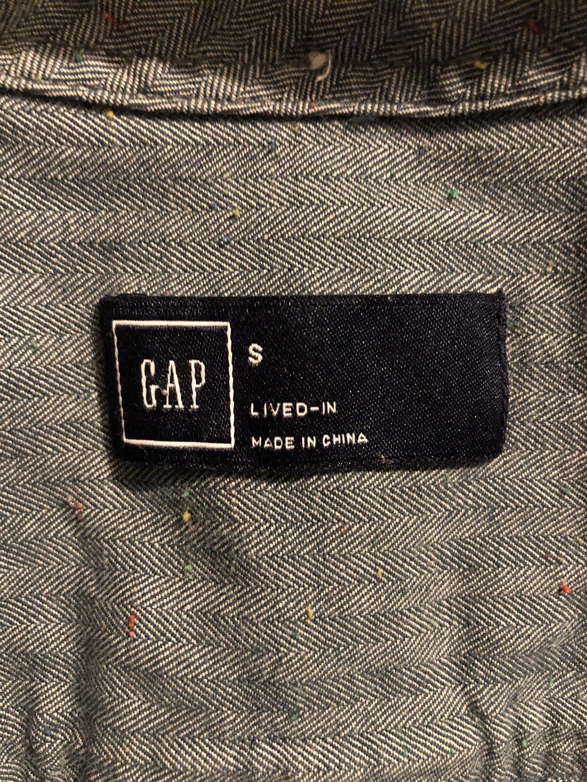 Gap Men’s LongSleeve Button Shirt BlueGreen Confetti Small eBay