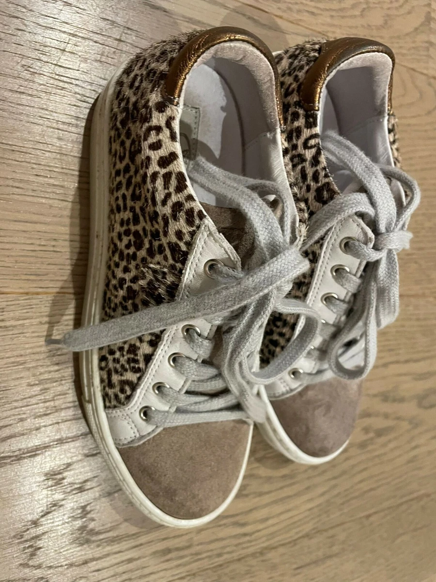 Papouelli Isolda Leopard Print Kids Girls Trainers Size EU 32