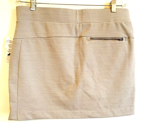 NWT Athleta Woman M Skort Grey White Stripe Zip Pockets Wicking Breathable - Picture 5 of 12