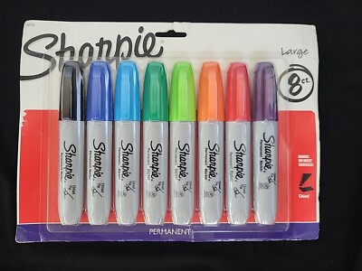 SHARPIE PRO King Size Permanent Markers Chisel Tip Classic Colors, 8 CT Sealed