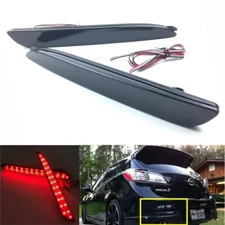 Smoked Lens LED Bumper Reflector Tail Brake Light For 2010-13 Mazda3 MAZDASPEED3