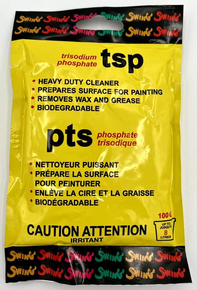 TSP polvo en paquete de uso conveniente 4 paquetes cada uno hace 2 galones de limpiador HD Foto 2 de 3