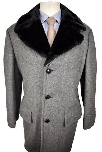 Vintage Christian Dior Monsieur Gray 100% Wool Coat Men's Jacket