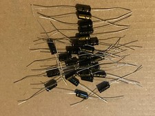 25pc Electrolytic Capacitor Axial 2000hr 105  RoHS 5uF 50V  6x13mm Supertech