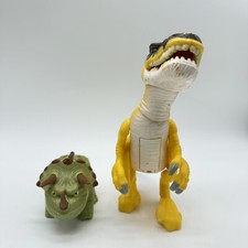 Hasbro Jurassic World JW Raptor Electronic  Playskool Triceratops Lot Untested