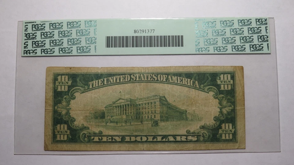 $10 1929 Yukon Oklahoma OK National Currency Bank Note Bill Ch. #6159 F12 PCGS - Image 4 of 4