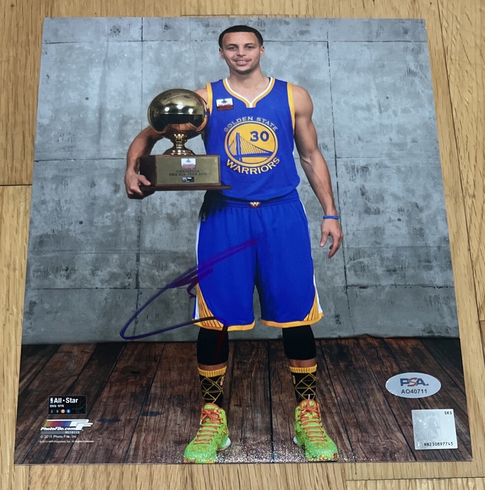 Stephen Curry Auto Autograph Autographed Signed 8x10 Photo PSA COA Rare 