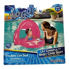 Bestway H2OGO UV Careful Baby Care Seat Pink Pool Float 1-2 w/ Sunshade NWT