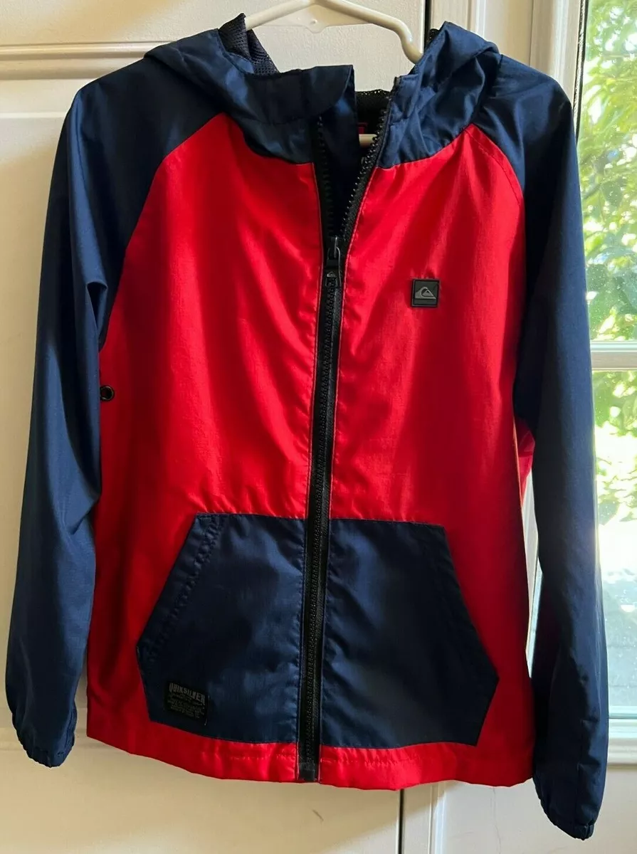 Quiksilver Boys 2 7 Water Resistant Windbreaker Jacket M 6