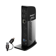 USB 3.0 and USB-C Universal Laptop Docking Station for Windows and Mac Dual ...