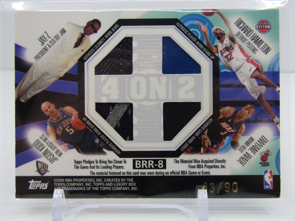 IVERSON/ WADE/ JAY-Z 2006 TOPPS LUXURY BOX 8-PLAYER PATCH CARD #43