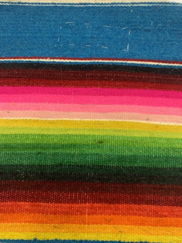 Vintage Mexico Saltillo Runner Centre Piece Mat 19" x 9.75" Signed Woven Wool - Picture 7 of 7