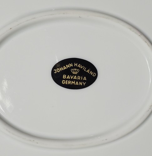 JOHANN HAVILAND 15" Oval Serving Platter Sweetheart Rose - Picture 6 of 8