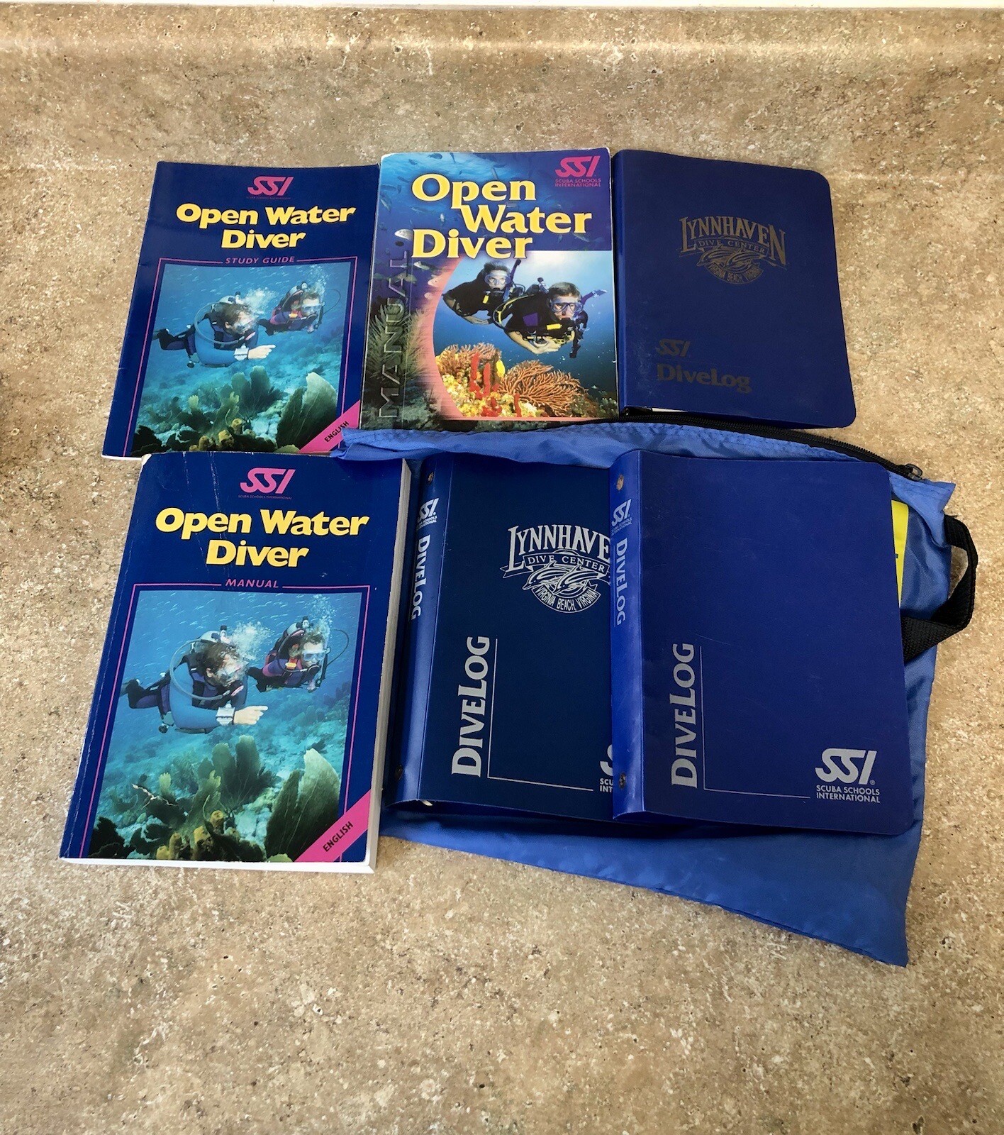SSI Open Water Diver Manual Study Guide Dive log Scuba Schools