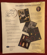 Creative Memories 8 1/2 X 11 BLACK Scrapbook Pages RCM-11BL Tear in plastic