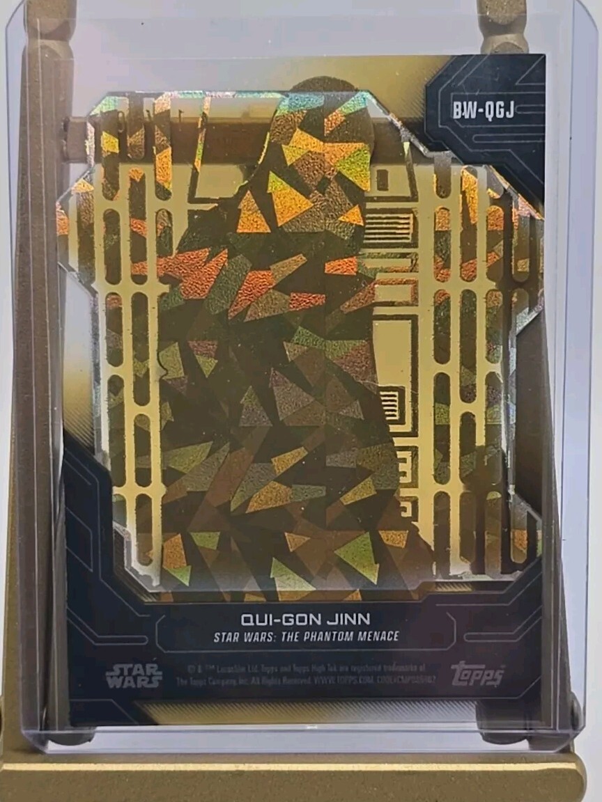 /50 Qui Gon Jin 2024 Topps Star Wars High Tek Black & White #BW-Q Gold