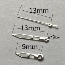 13mm Silver Trim Green Lume Watch Hands for Miyota 2315 2035 2036 2115 2305
