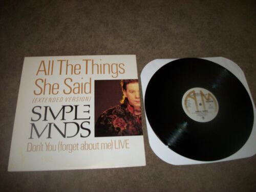 12" 45 RPM Single, Simple Minds, All the Things She Said, A&M SP-12177, 1986 VG+ - Foto 1 di 3