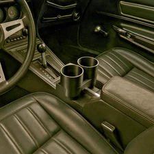 C3 Corvette Dual Cup Holder 3D Printed Black Center Console Drink Holder USA