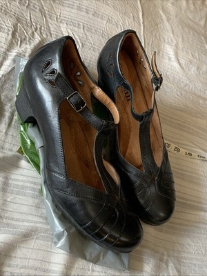 COBB HILL Size 9m Black Mary Jane Low Heel Leather Shoes EXCELLENT