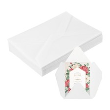 120 Pack Vellum Paper, 5x7 Inch Vellum Jackets Pre-Folded Rhomb Envelopes