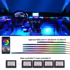 Rgb Car Symphony Ambient Light 256 Color Led Atmosphere Acrylic Strip Remote App
