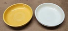 TWO Vintage Fiesta 6" Dessert Bowls - Yellow and Ivory