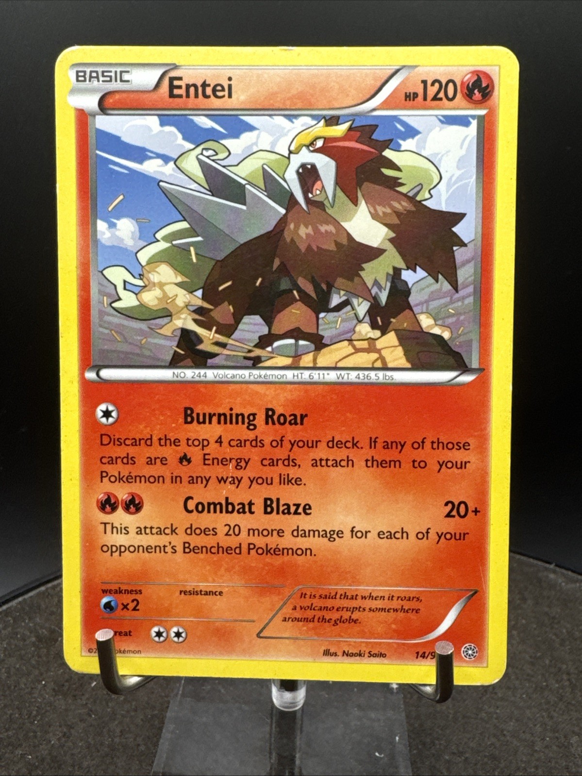 Entei 14/98 XY Ancient Origins 2015 Rare Pokemon Card