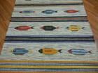 MODERND  ANATOLIA FLATWAVE KILIM GEOMATRIC FISH DESIGND 4x6 TURKISH RUG — photo 7