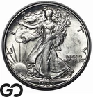 1939-D Walking Liberty Half Dollar, Blast White Gem BU++