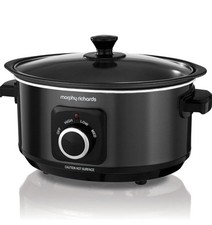 Morphy Richards 3.5L Sear & Stew Slow Cooker, Shatter Resistant Aluminium Pot.