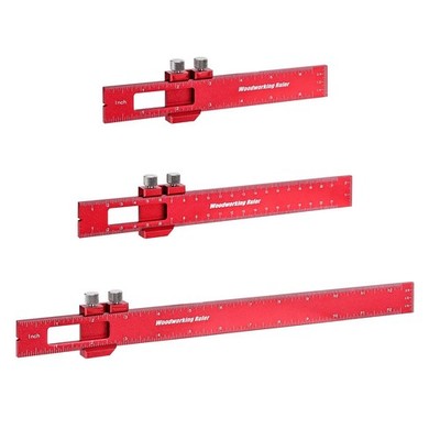 Draxzor 3PCS Woodworking Ruler Set, Precision Measuring Tool for Layout