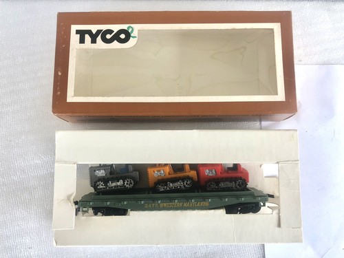 Tyco Western Maryland 2475 Pritsche mit 3 Traktorladung - HO sehr guter Zustand | Condition: Used