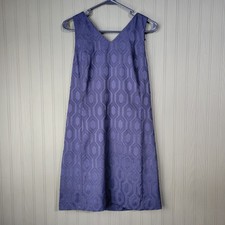 Banana Republic Shift Dress Sleeveless Geometric Print Navy Blue Women's Size 2