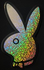 PLAYBOY STICKER "BUNNY" 2 1/4 X 4 3/8" VINTAGE GUMBALL MACHINE PRISM STICKER