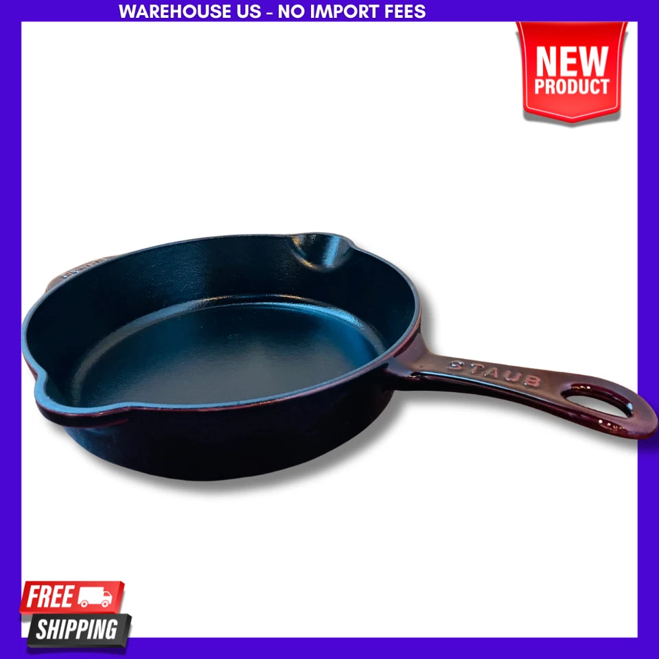 NUEVA SARTÉN PROFUNDA TRADICIONAL DE HIERRO FUNDIDO STAUB 8,5 pulgadas, cereza y granadina Foto 2 de 4