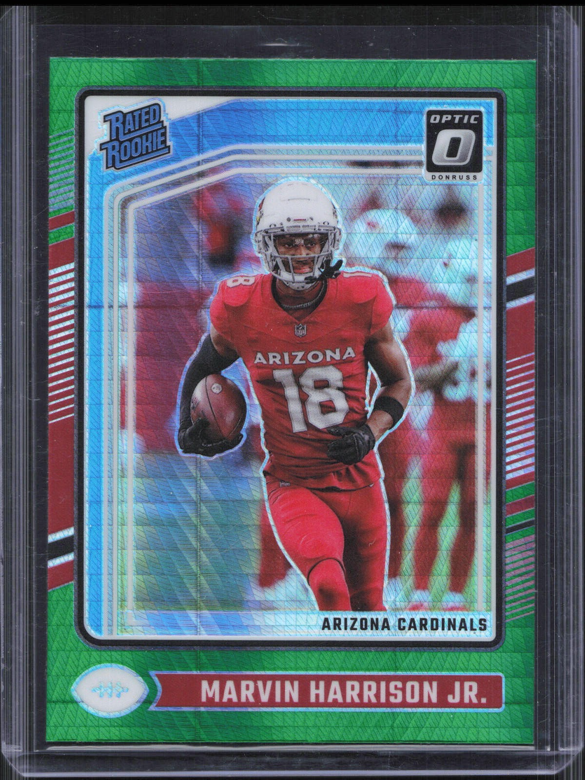 2024 Panini Donruss Optic Marvin Harrison Jr #276 Rated Rookie Green Hyper Prizm