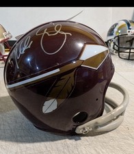 Washington Redskins autographed mini helmet Sonny Jergensen & Billy Kilmer