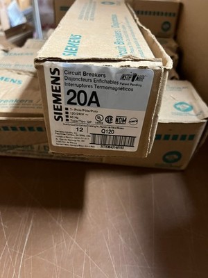 NEW SIEMENS Q120 1 POLE 20 AMP TYPE QP CIRCUIT BREAKER 120/240V  LOT OF 12