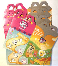 Vintage LOT of 5 1995 McDonalds Littlest Pet Shop Happy Meal Box NEW NEVER USED