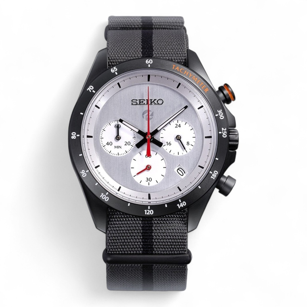 seiko Mazda Spirit Racing Chronograph Watch Silver Face BF9679