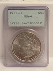 1900-O Morgan Silver Dollar PCGS MS 64 Old holder