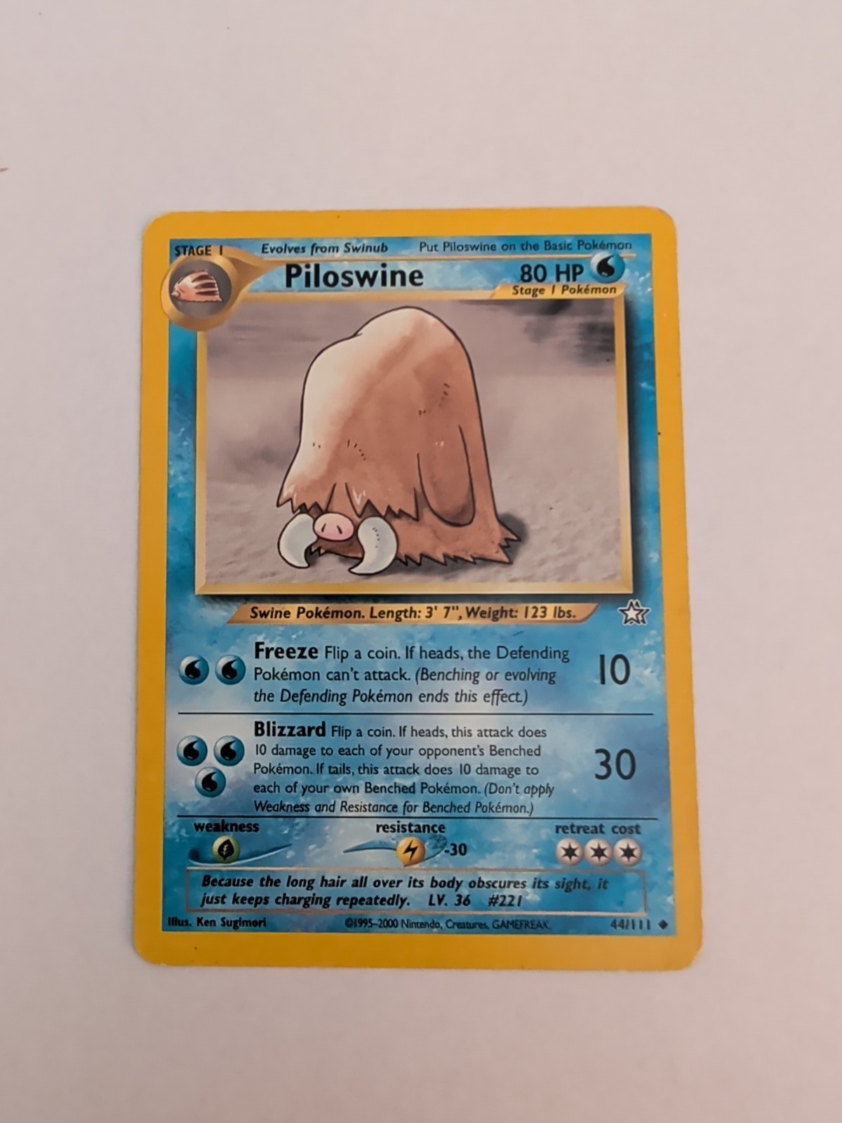 Pokemon TCG Piloswine 44/111 Neo Genesis