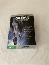 5 Pair Gildan Platinum Crew Cotton Mens Business Sports Black Socks Bulk US6-12