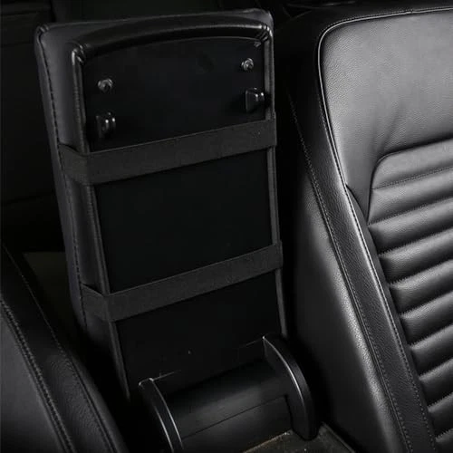 Center Console Armrest Cover for Hyundai Santa Fe 2001-2025, Black Leather Prote Foto 4 de 4