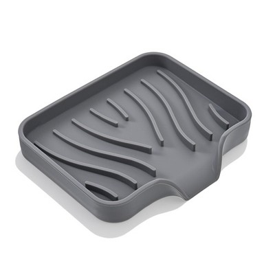 Sponge Holder for Kitchen Sink, Silicone Dish Sponge Holder with Drain Spout Soa