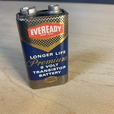 Batería De Colección EVEREADY LONG LIFE 9 Voltios Para Radios Transistor 9V